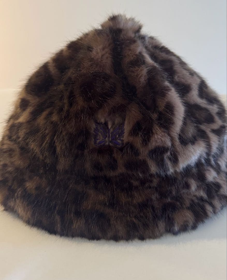 Needles レオパード　ファーハット　バケットハット　Lサイズ