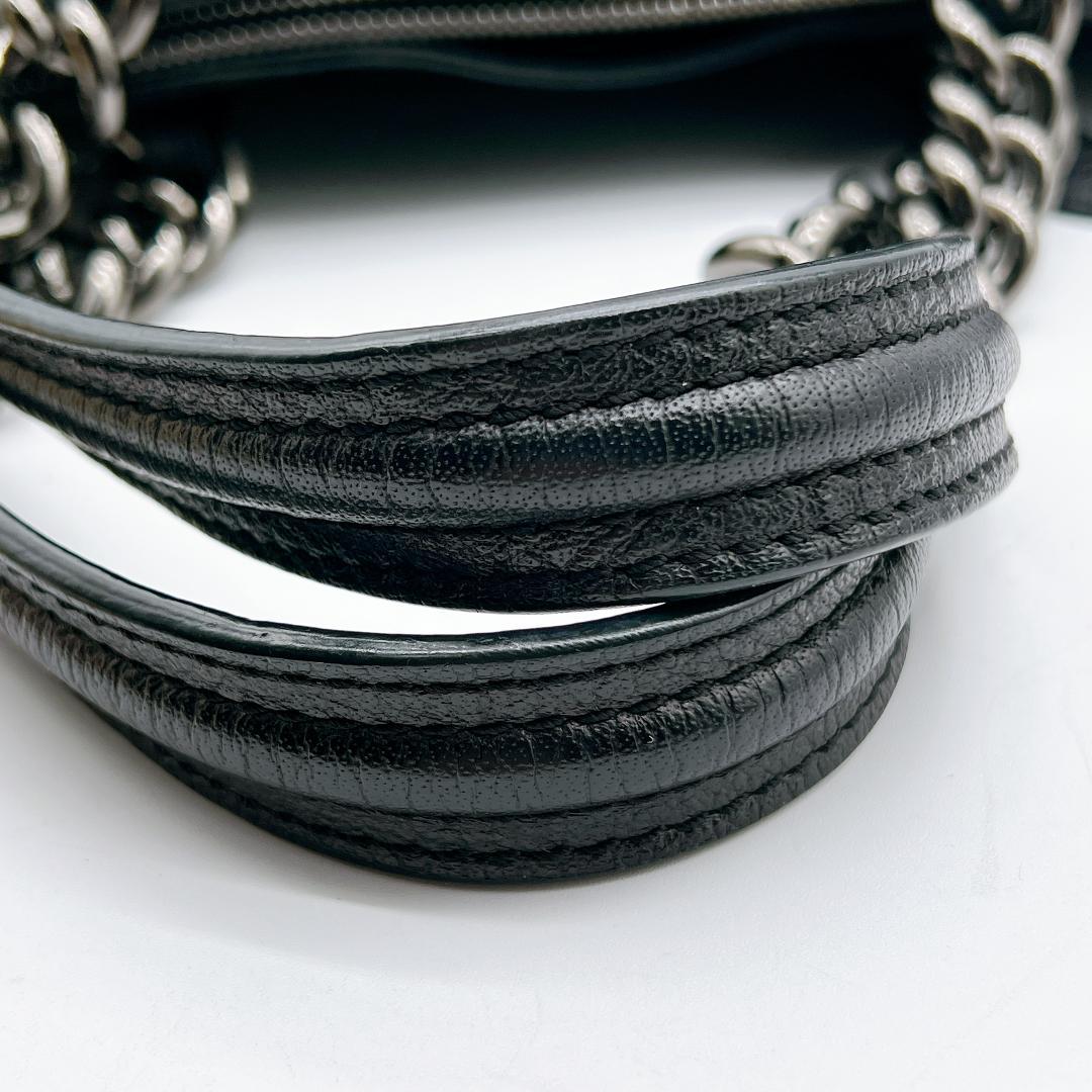 美品 BURBERRY シャドーチェック ナイロン チェーン トートバッグy10