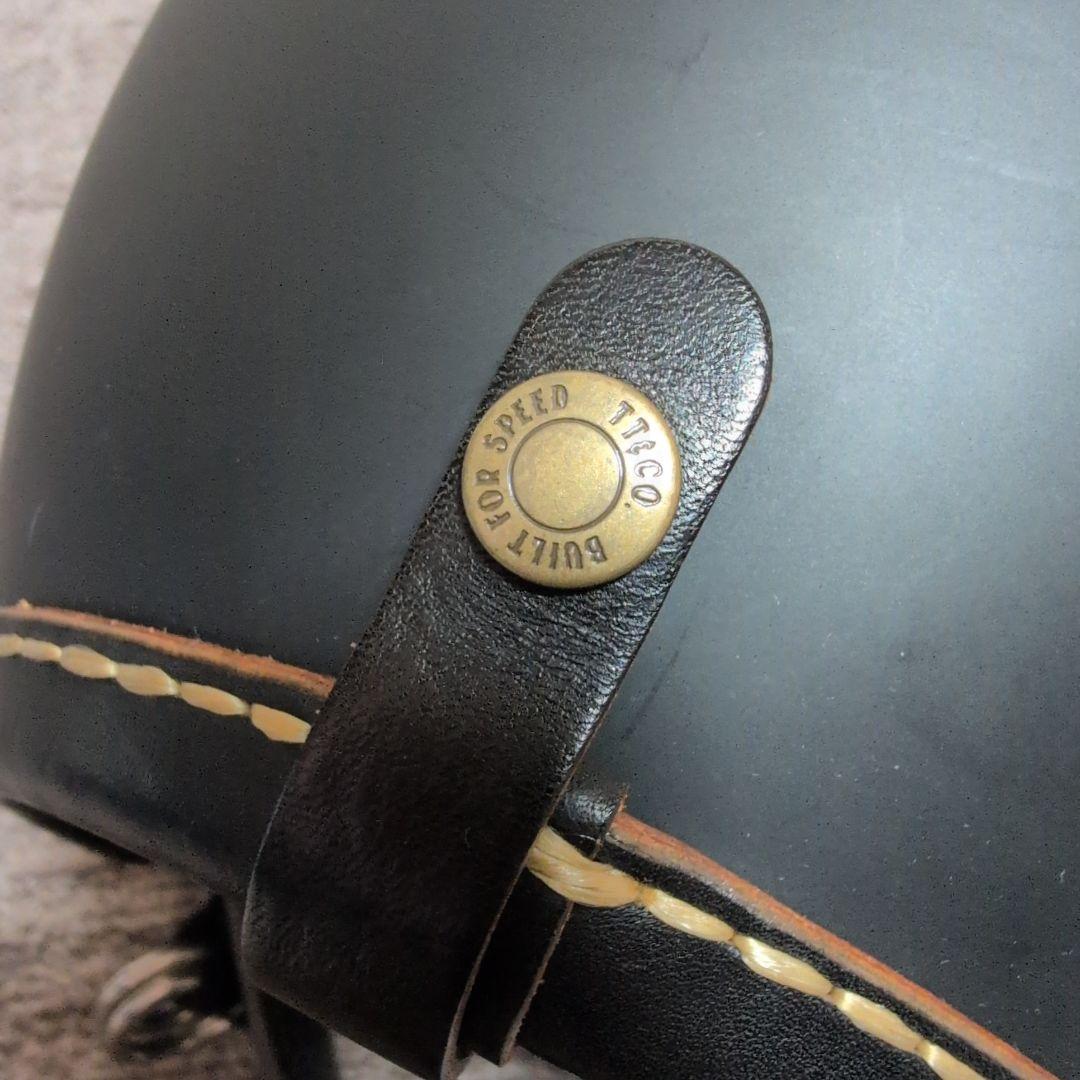 TT&CO.スーパーマグナム レザーリムショットスモールジェットヘルメット