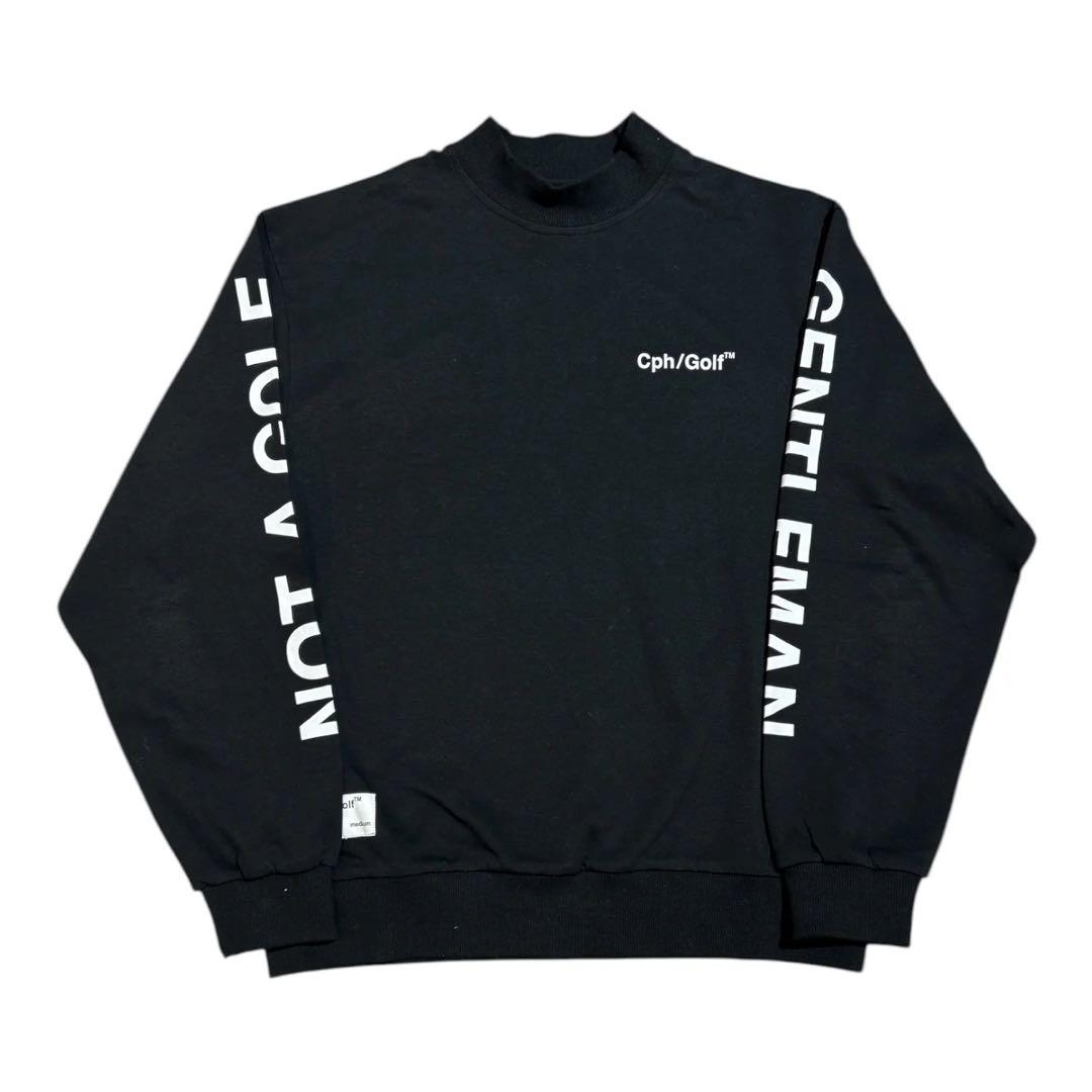 メンズウェア Cph/Golf LOGO LS MOCK NECK TEE BLACK