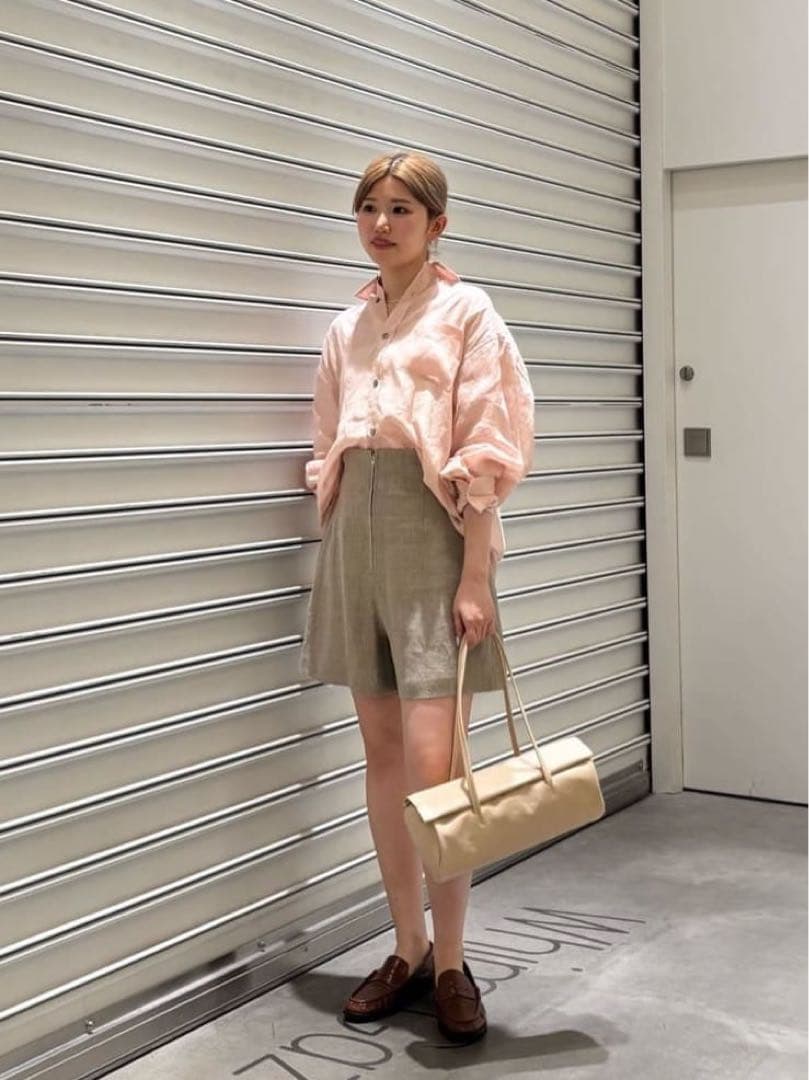 【美品】Whim Gazette リネンハイウエストショートパンツ