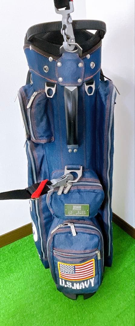 美品　アーミーベースコレクション　デニム　スタンドキャディバック　アイアンカバー