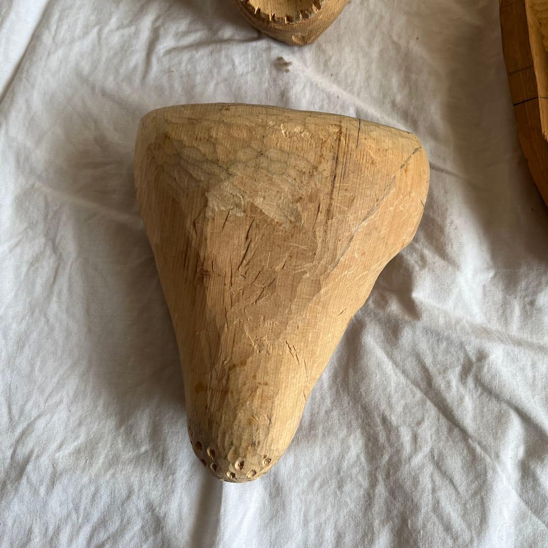 能面，色つけ前