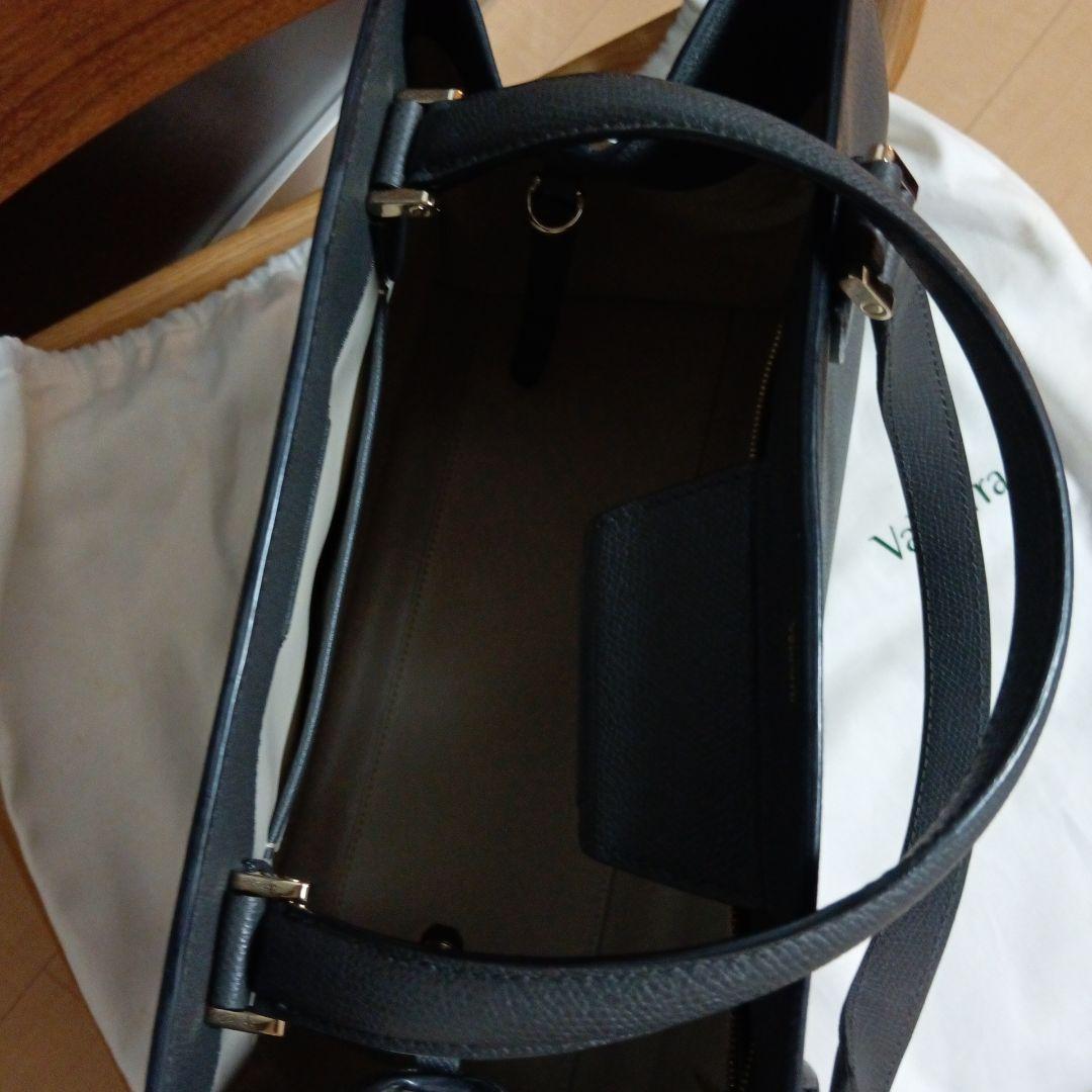Valextra グレー レザー トートバッグ