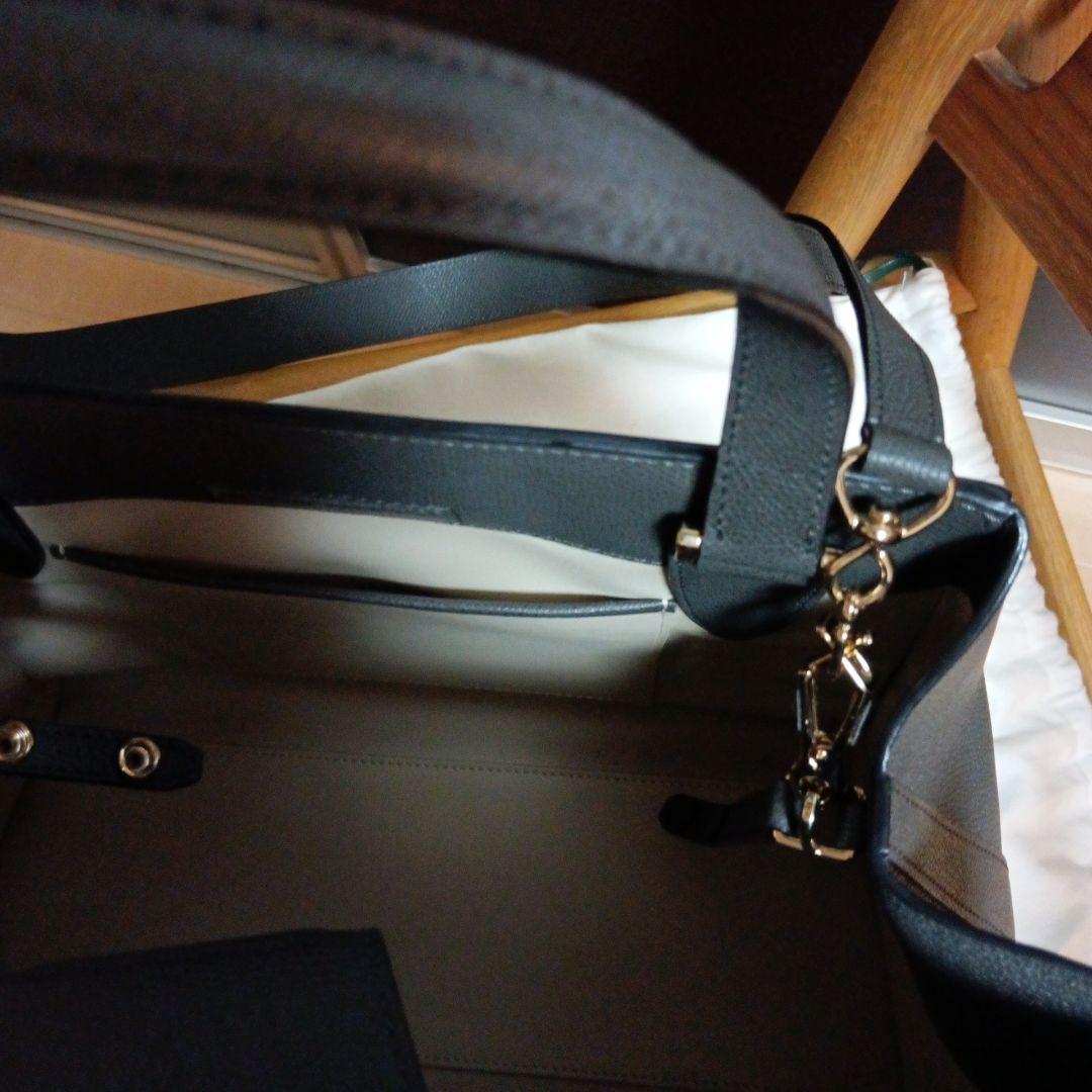 Valextra グレー レザー トートバッグ