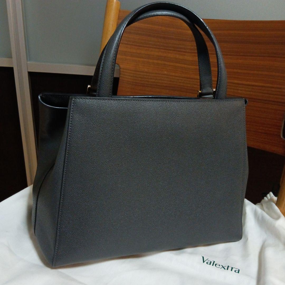 Valextra グレー レザー トートバッグ
