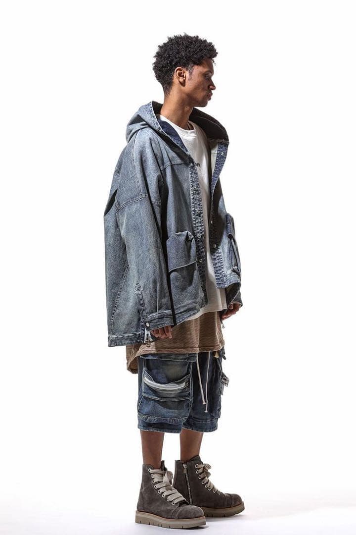 A.F ARTEFACT ヴィンテージデニムサルエルショーツ