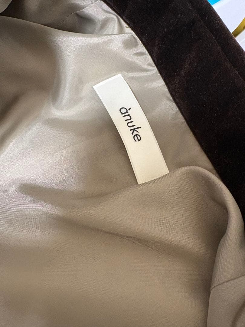 anuke アンヌーク ブルゾン Velour Collar Blouzon