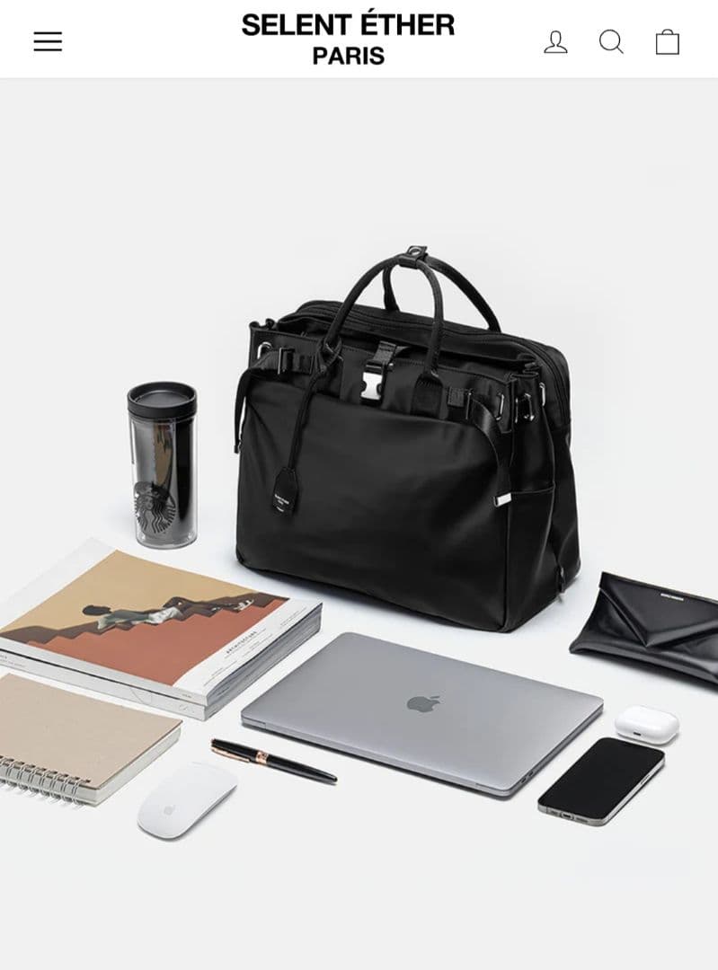 SELENT ÉTHER ブラック ビジネスバッグ