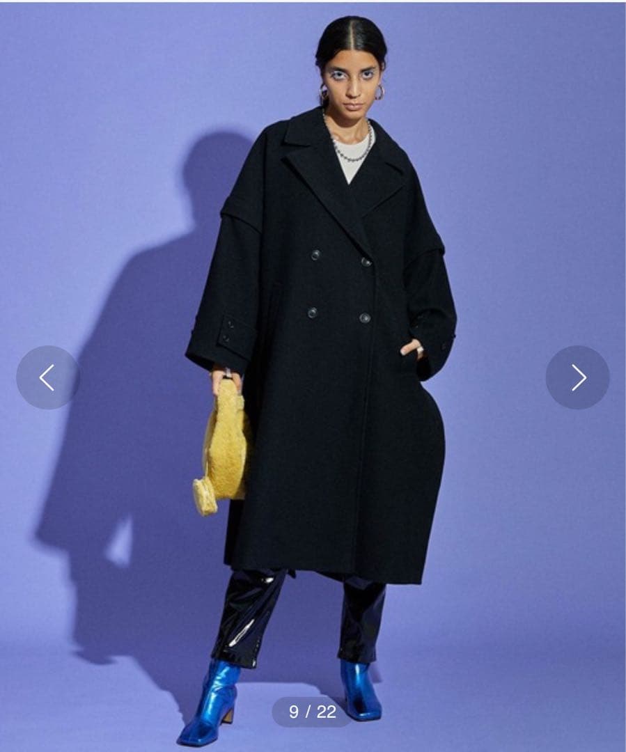 MAISON SPECIAL 2WAYスリットオーバーコート　BLK