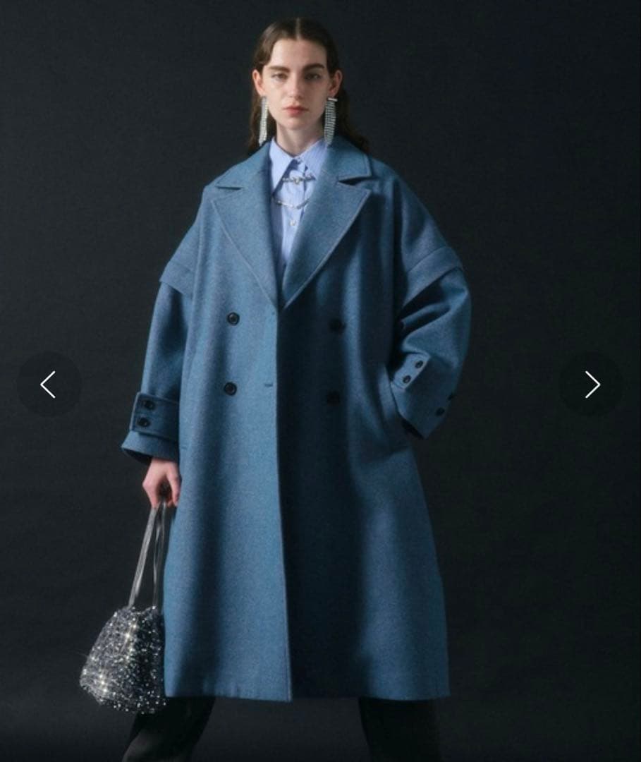 MAISON SPECIAL 2WAYスリットオーバーコート　BLK