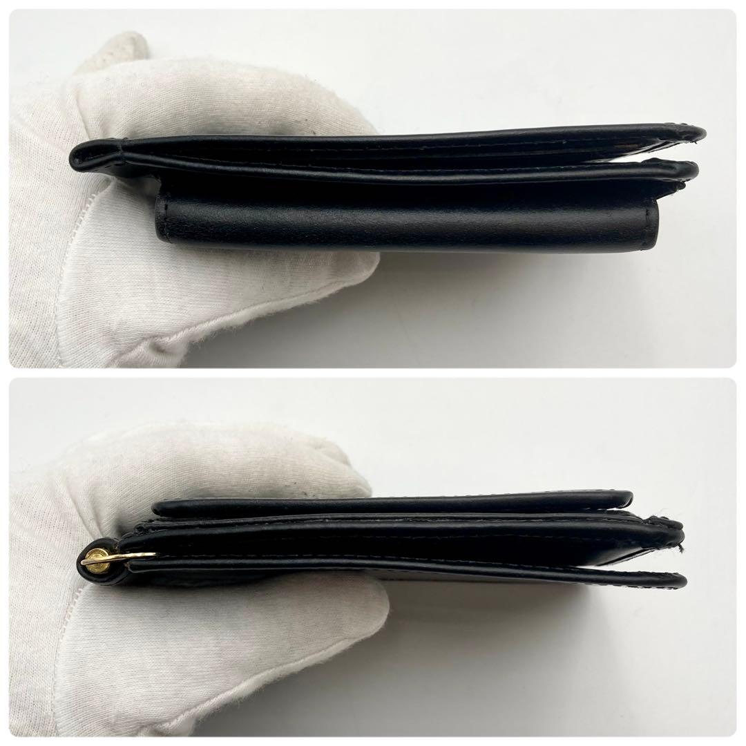 もち✨ グレンロイヤル マネークリップ 二つ折り財布 黒×金 レザー ロゴ