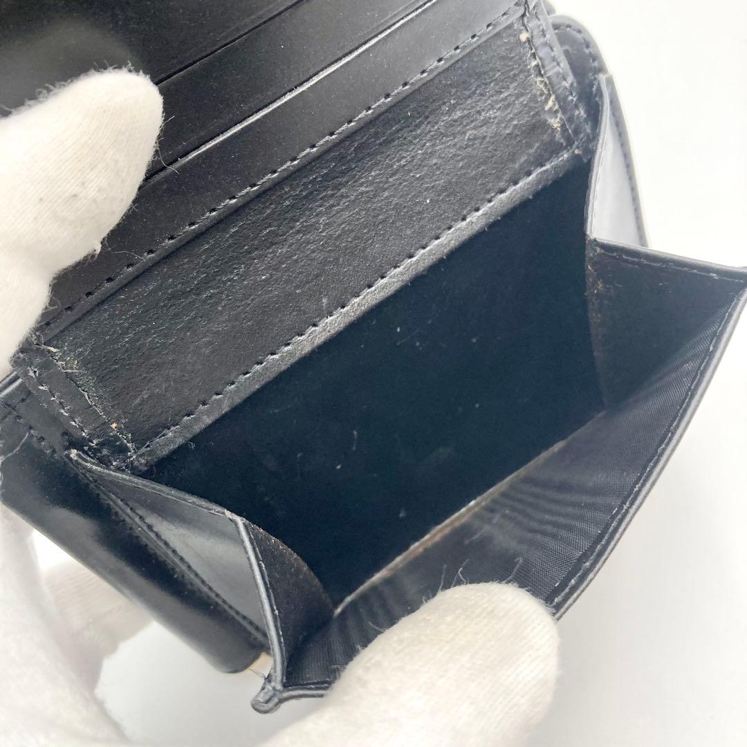 もち✨ グレンロイヤル マネークリップ 二つ折り財布 黒×金 レザー ロゴ