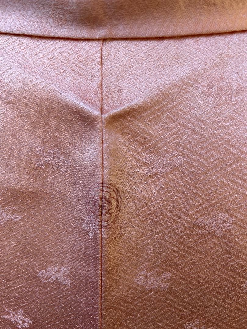 千總　訪問着　刺繍　絞り　枝垂れ桜　薄いピンク系　薄桃色　金糸　正絹