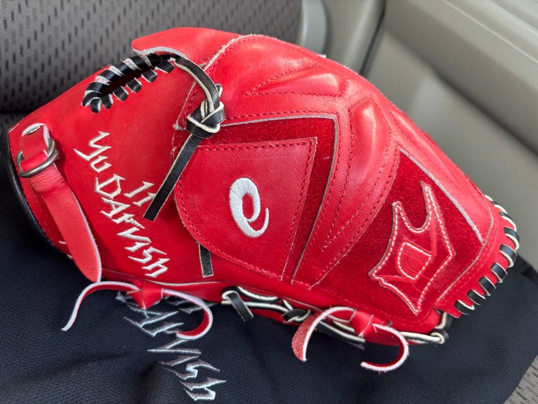 asics 硬式野球グローブ レッド
