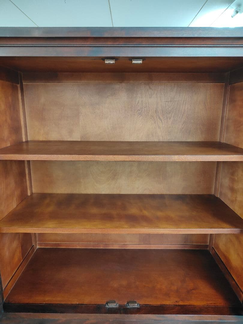 北海道民芸家具 食器棚 カップボード 飾り棚 キャビネット