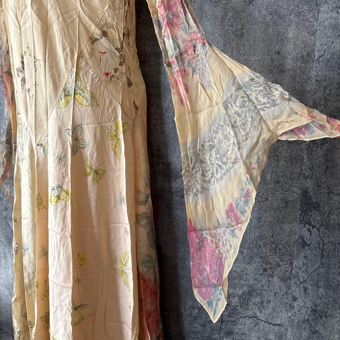 ⭐︎190 RALPH LAUREN ラルフローレン シルク ドレス 総柄 花