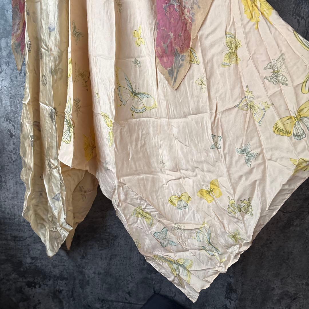 ⭐︎190 RALPH LAUREN ラルフローレン シルク ドレス 総柄 花