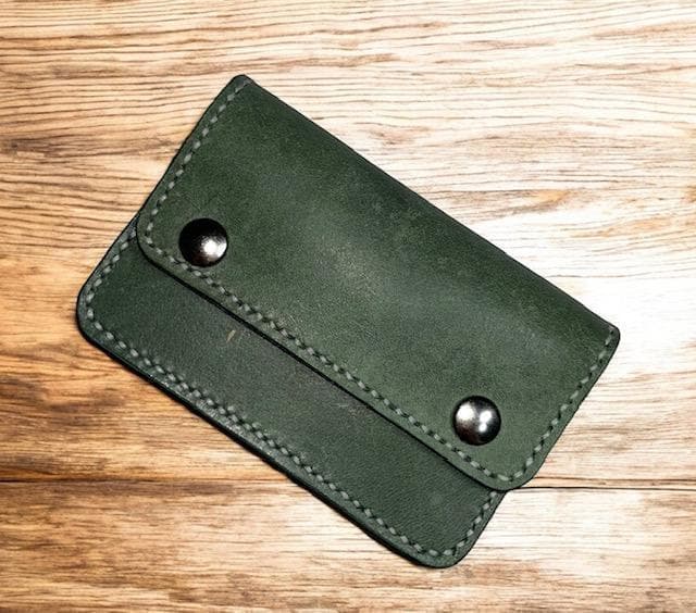 kiyo コンパクトウォレットイタリアンレザー（保証タグ付）Green深緑