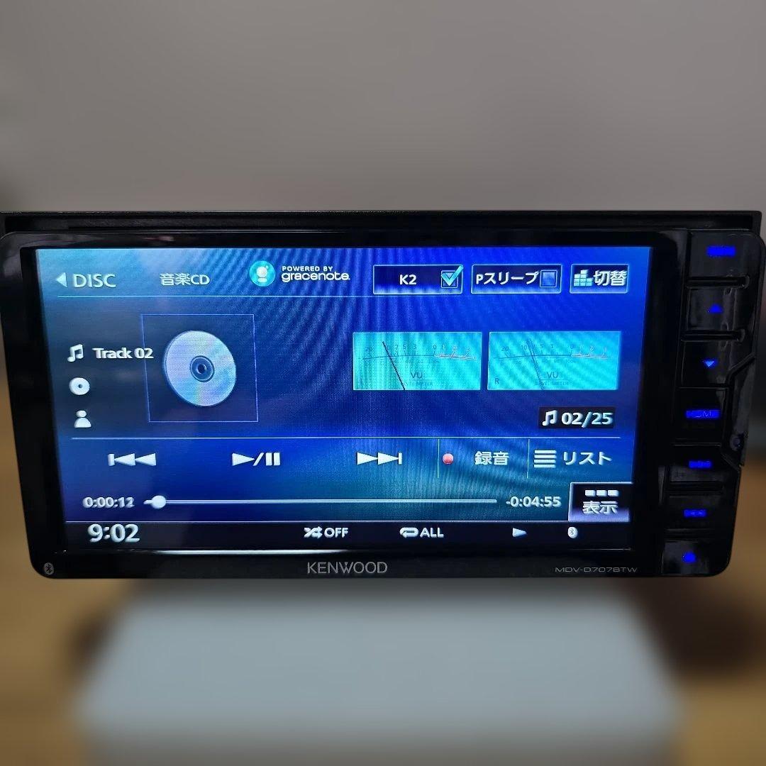 KENWOOD 200mmサイズ BT内蔵 フルセグ DVD カーナビ