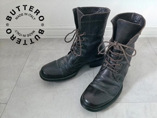 BUTTERO ブッテロ レースアップ レザーブーツ メンズ 40 イタリア製
