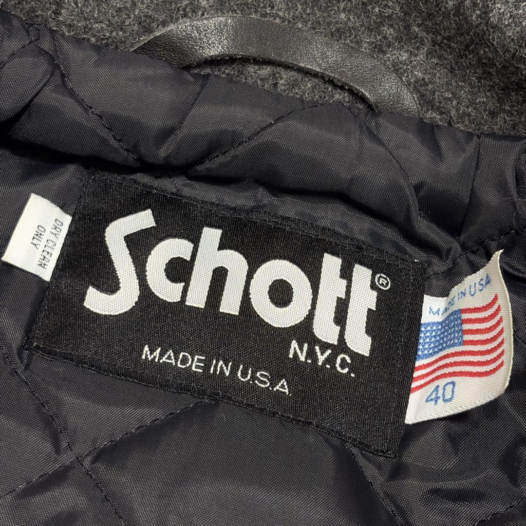 Schott ショット US740 ウール ピーコート グレー USA製　40