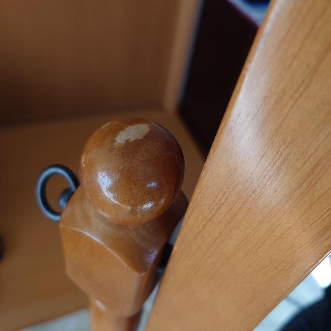 【激安特価】ナチュラルウッドスタンドミラー　希少　オーバル　ウッド　姿見