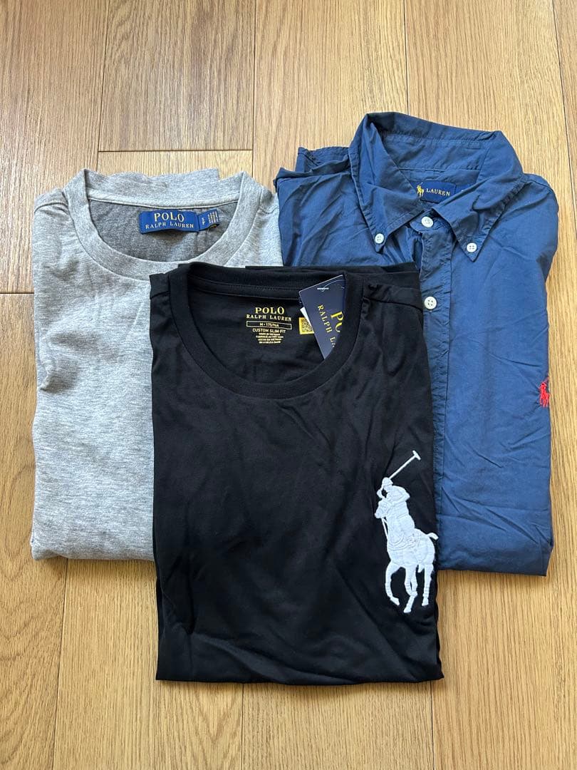 【新品3点セット】ポロラルフローレンビッグポニーTシャツロンTボタンダウンシャツ