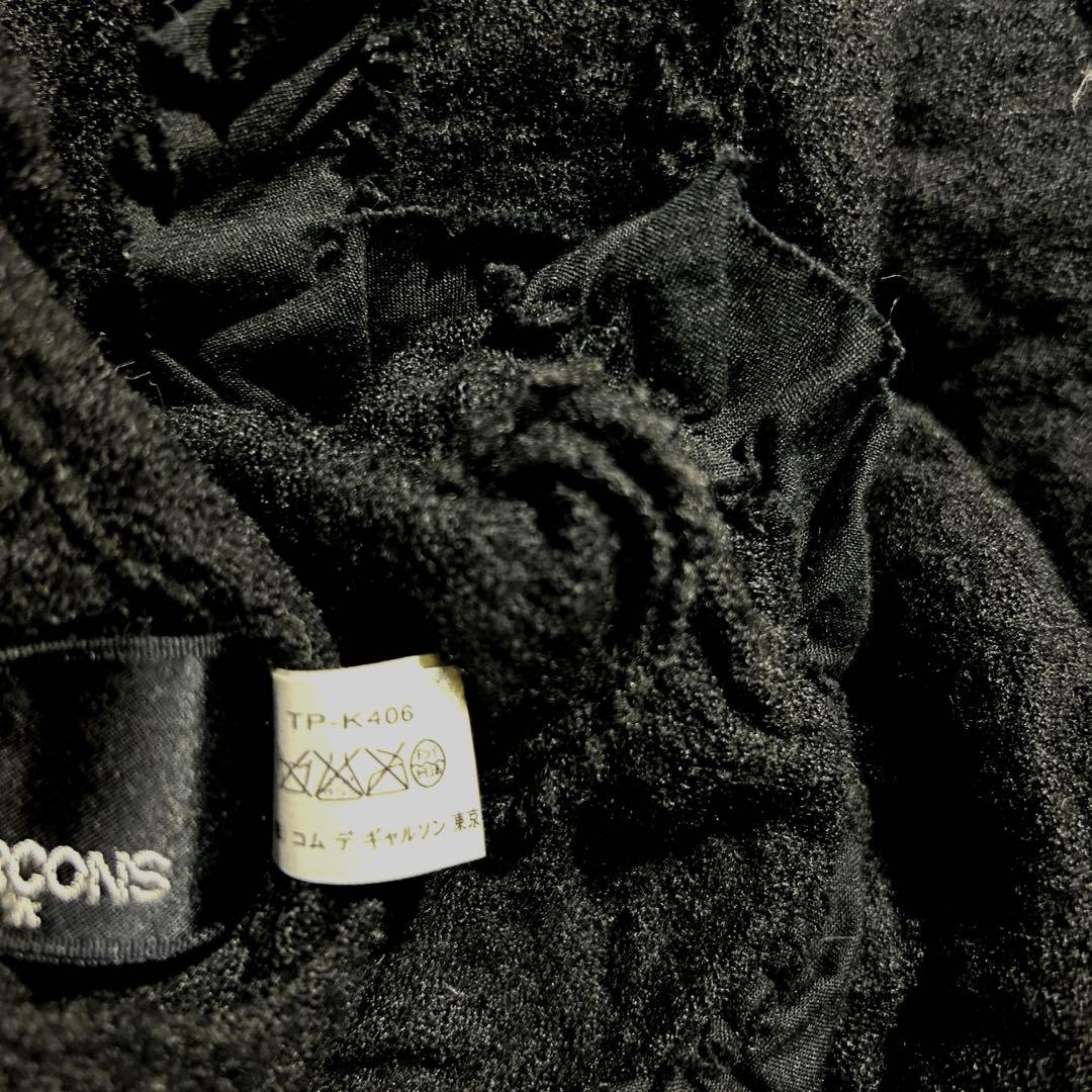 archive ウール縮絨フリルマフラー ポケット 黒