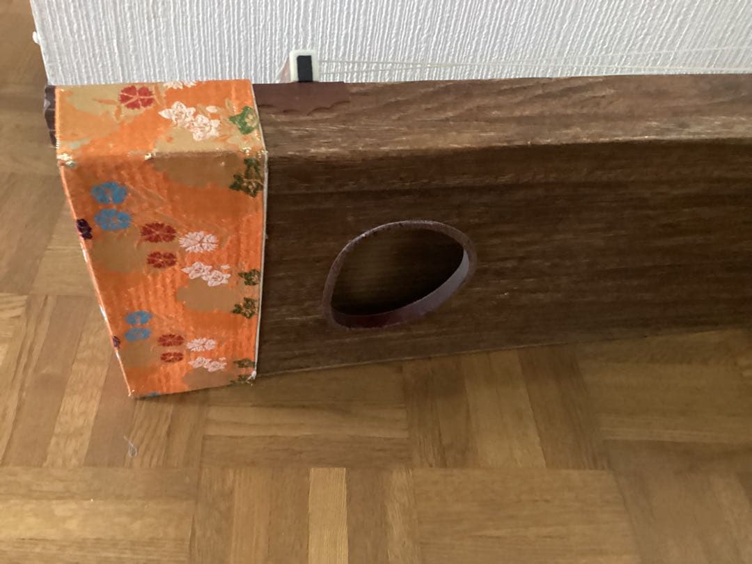 【良品】お琴 13弦 すだれ彫り 木製 譜見台 調子笛 爪琴柱・ソフトケース付き