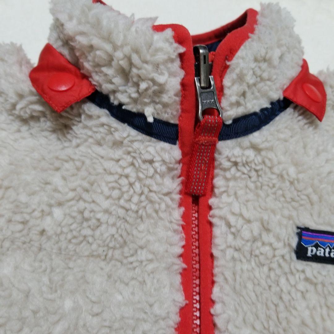 5T　パタゴニア　リバーシブル　フリース　ボア　ジャケット　ネイビー