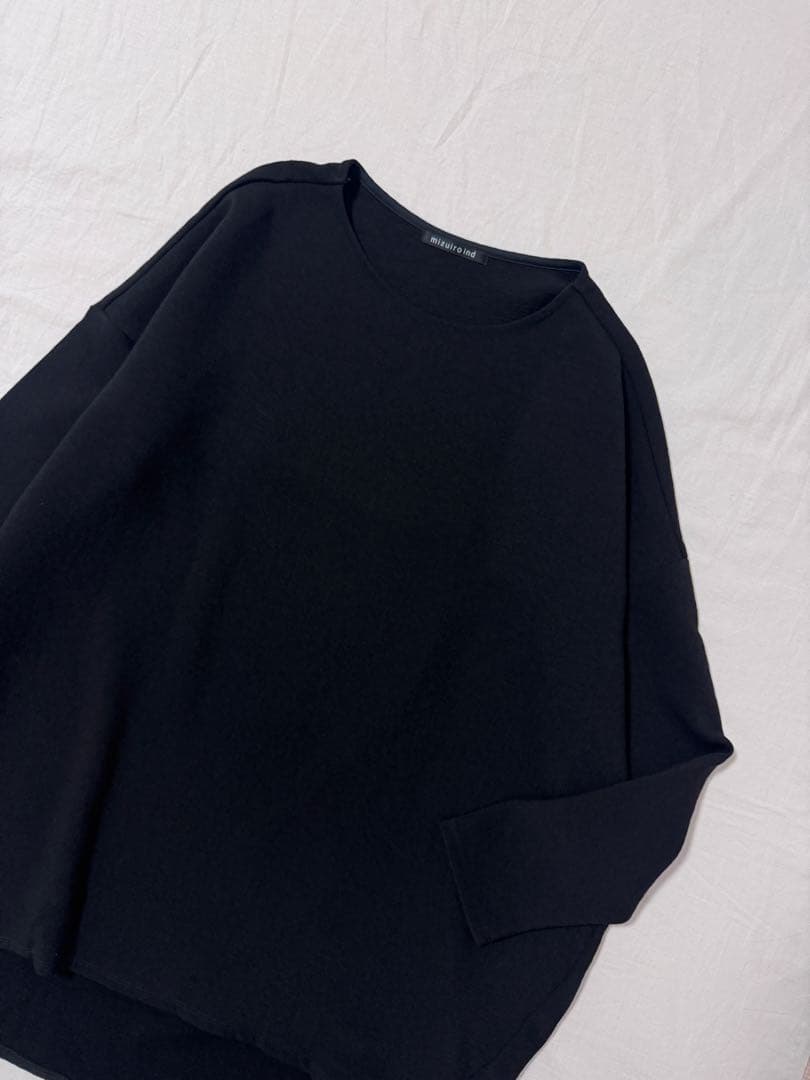 mizuiro ind ジョーゼット ボートネック コクーンプルオーバー