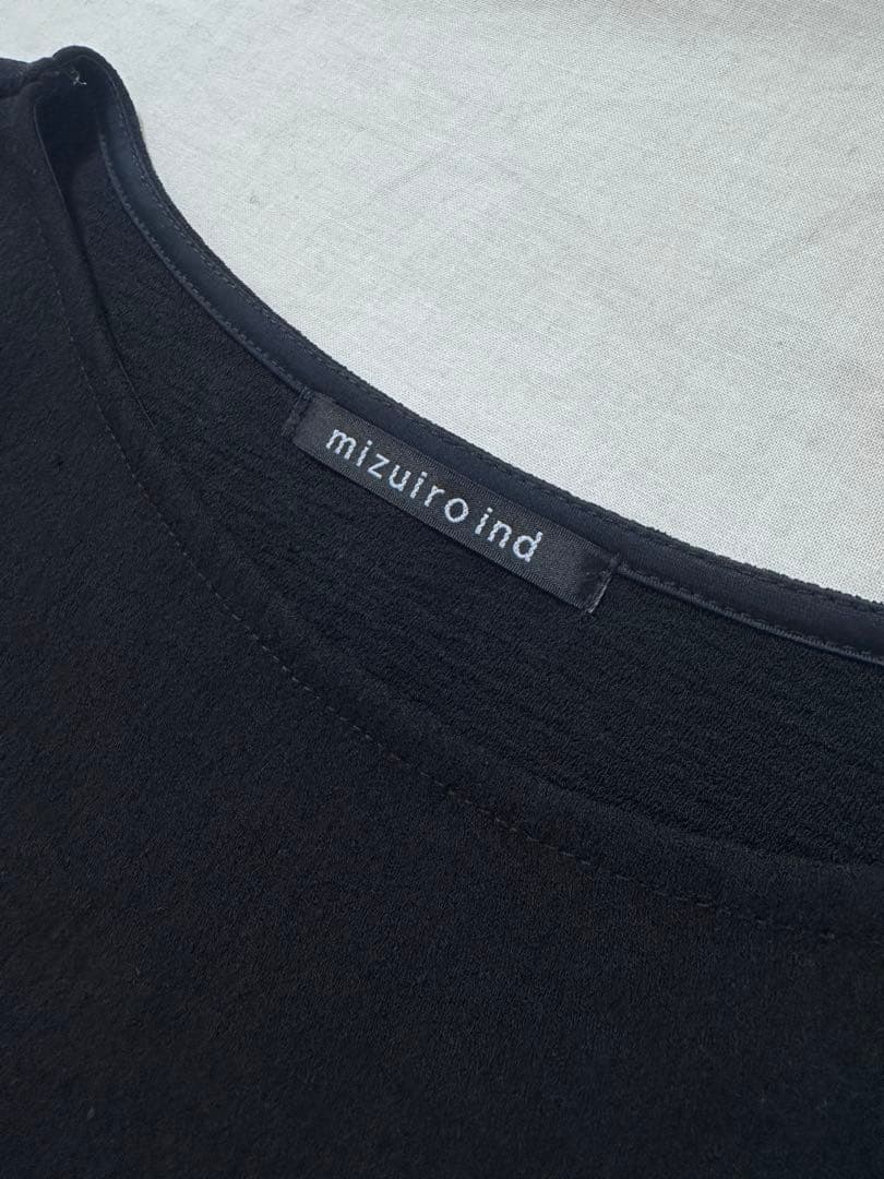 mizuiro ind ジョーゼット ボートネック コクーンプルオーバー