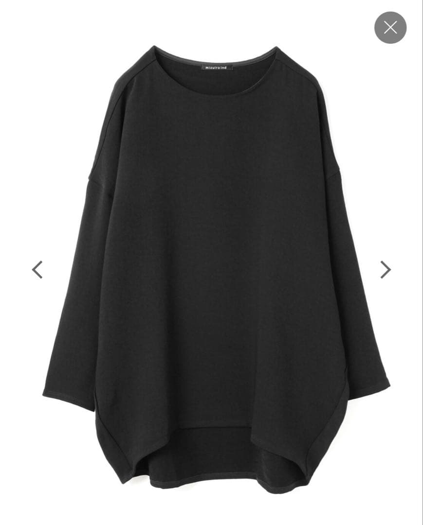 mizuiro ind ジョーゼット ボートネック コクーンプルオーバー