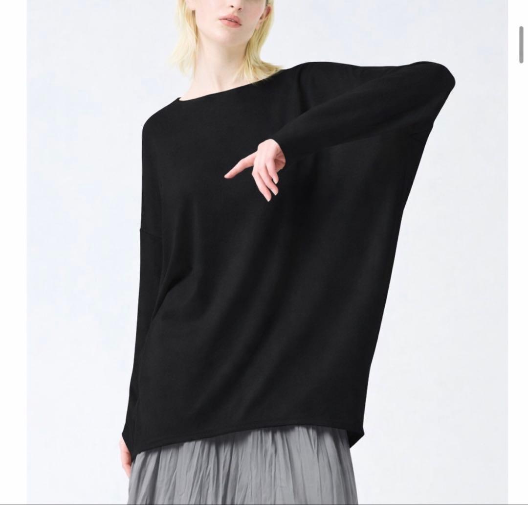 mizuiro ind ジョーゼット ボートネック コクーンプルオーバー