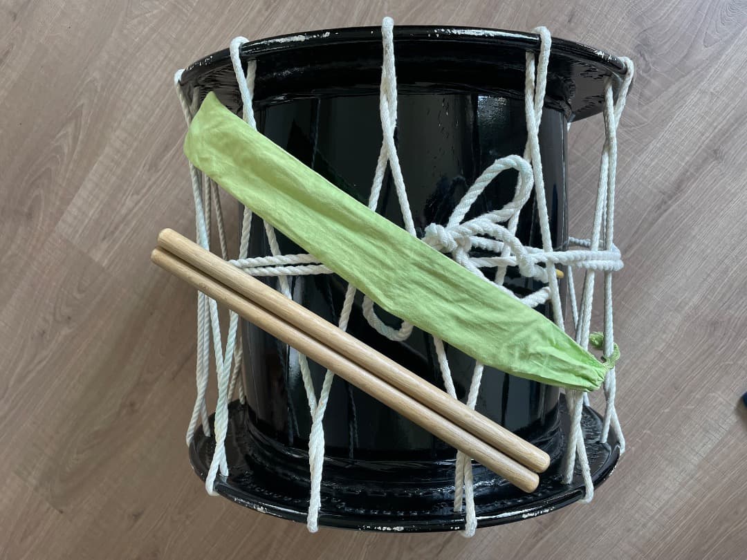 盛岡さんさ踊り用和太鼓 　約51cm バチ・収納バッグ付き