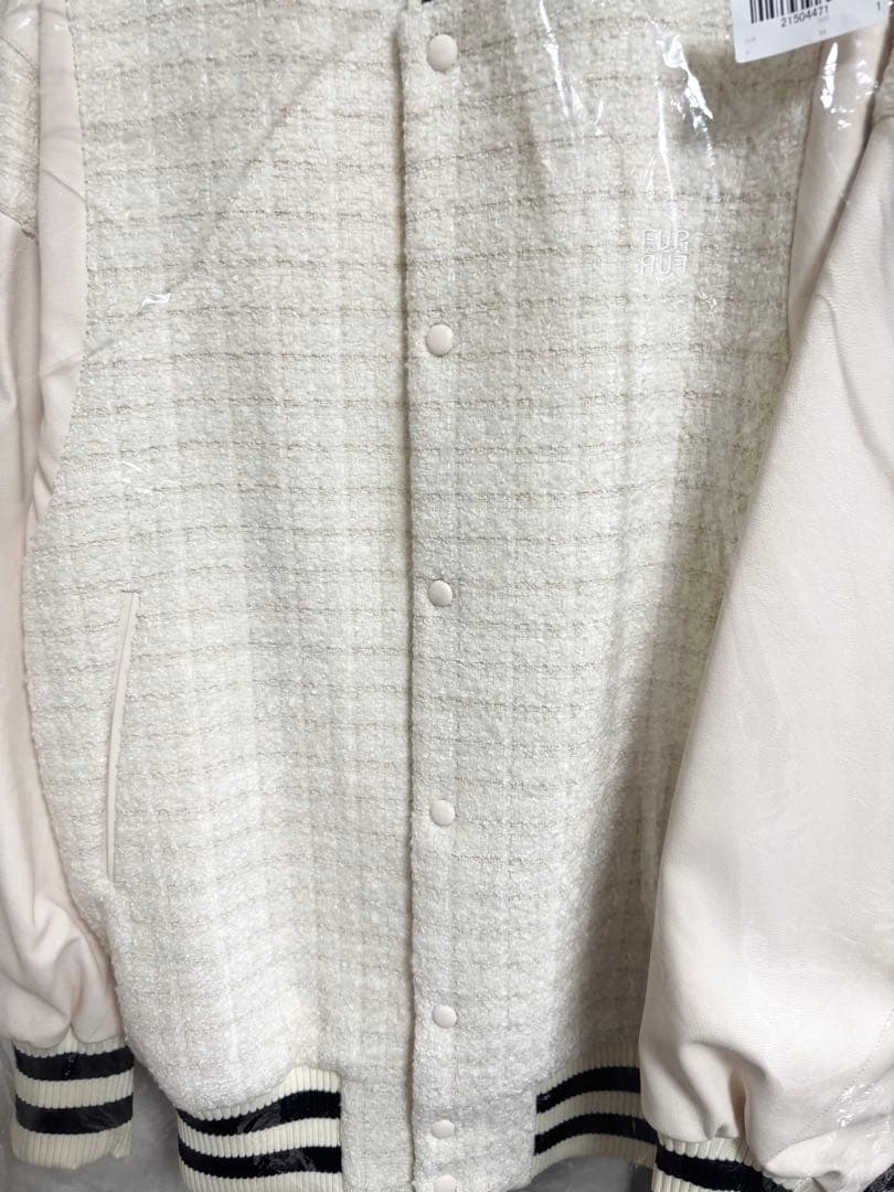 最終値下げ！未使用品 furfur ツイードスタジャン タグ付き