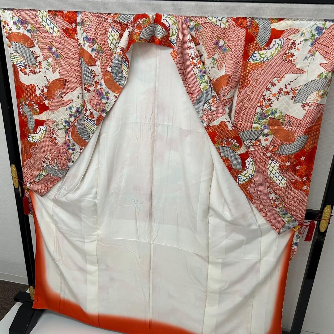 振袖 三越お誂え 金彩 花柄 素敵なデザイン 着物 正絹 AK-7920