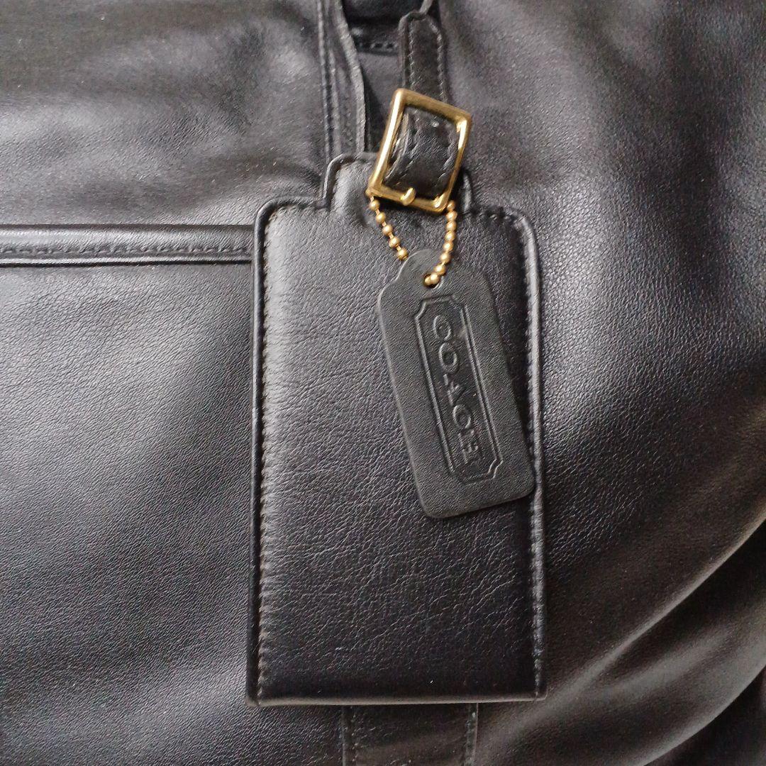 COACH オールドコーチ 黒 レザー ボストンバッグ