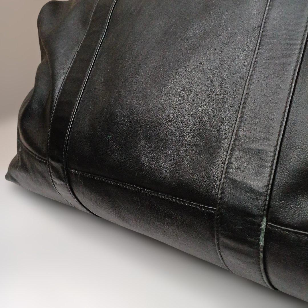 COACH オールドコーチ 黒 レザー ボストンバッグ