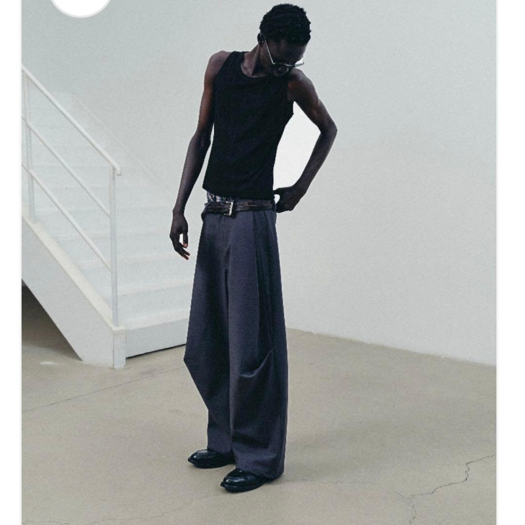 〖着画あり〗3D Draped Cut Trousers