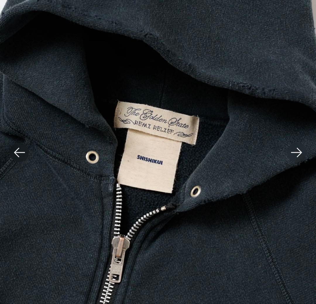 shishikui ZIPAR ブラックパーカー