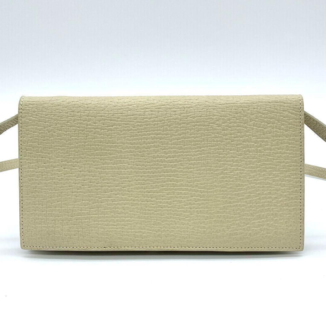 LOEWE ロエベ 長財布 ショルダーウォレット レザー 本革 アイボリー