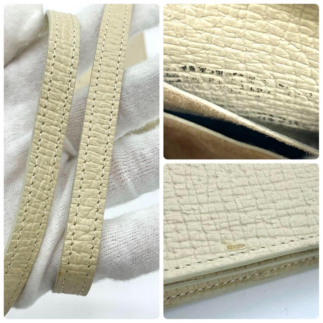 LOEWE ロエベ 長財布 ショルダーウォレット レザー 本革 アイボリー