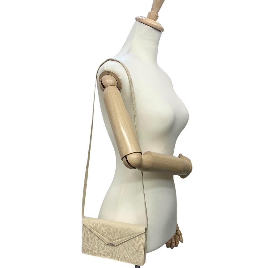 LOEWE ロエベ 長財布 ショルダーウォレット レザー 本革 アイボリー