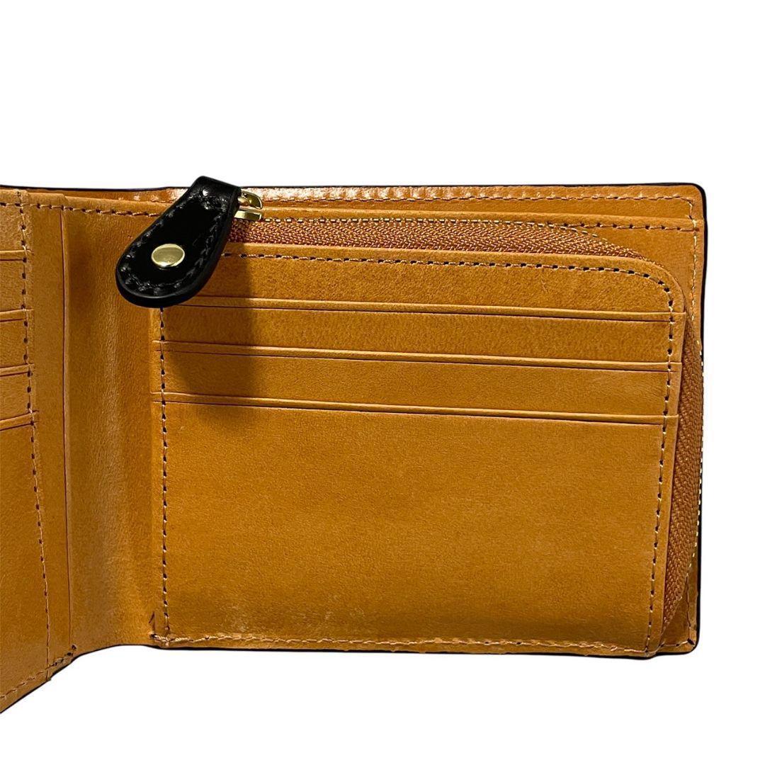 【新品】ROCADO ロカド シェルコードバン 二つ折り財布 馬革 ブラック