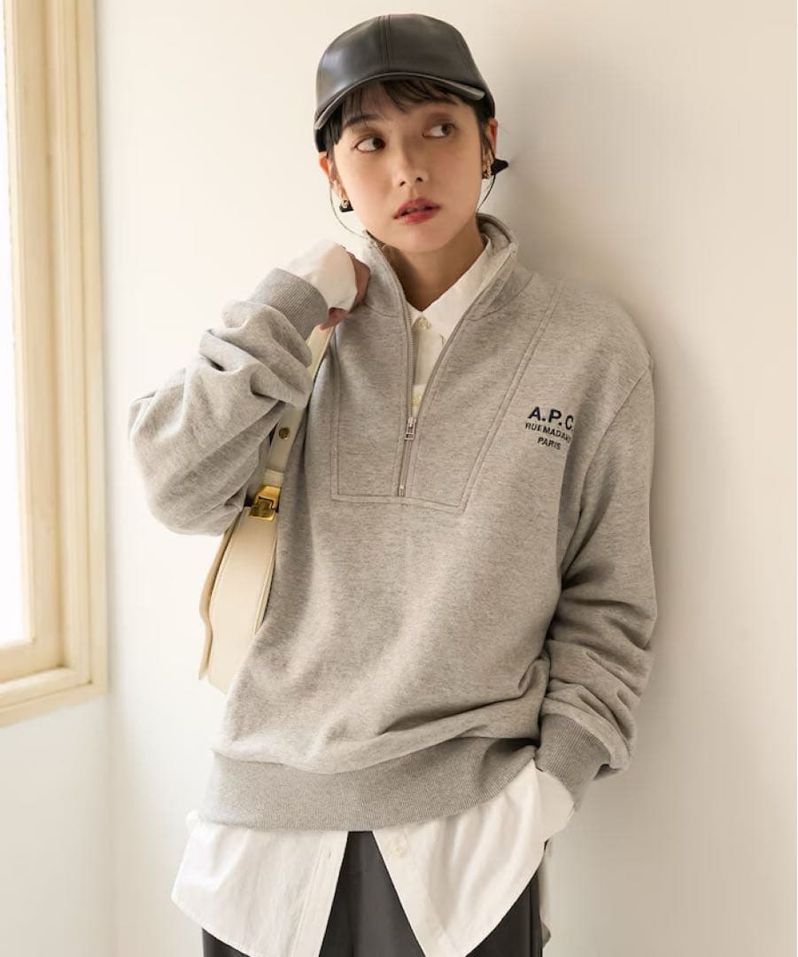 A.P.C. × フリークスストア ハーフジップ スウェット グレー S