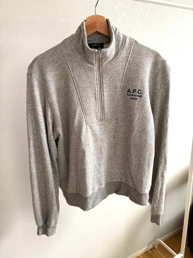 A.P.C. × フリークスストア ハーフジップ スウェット グレー S