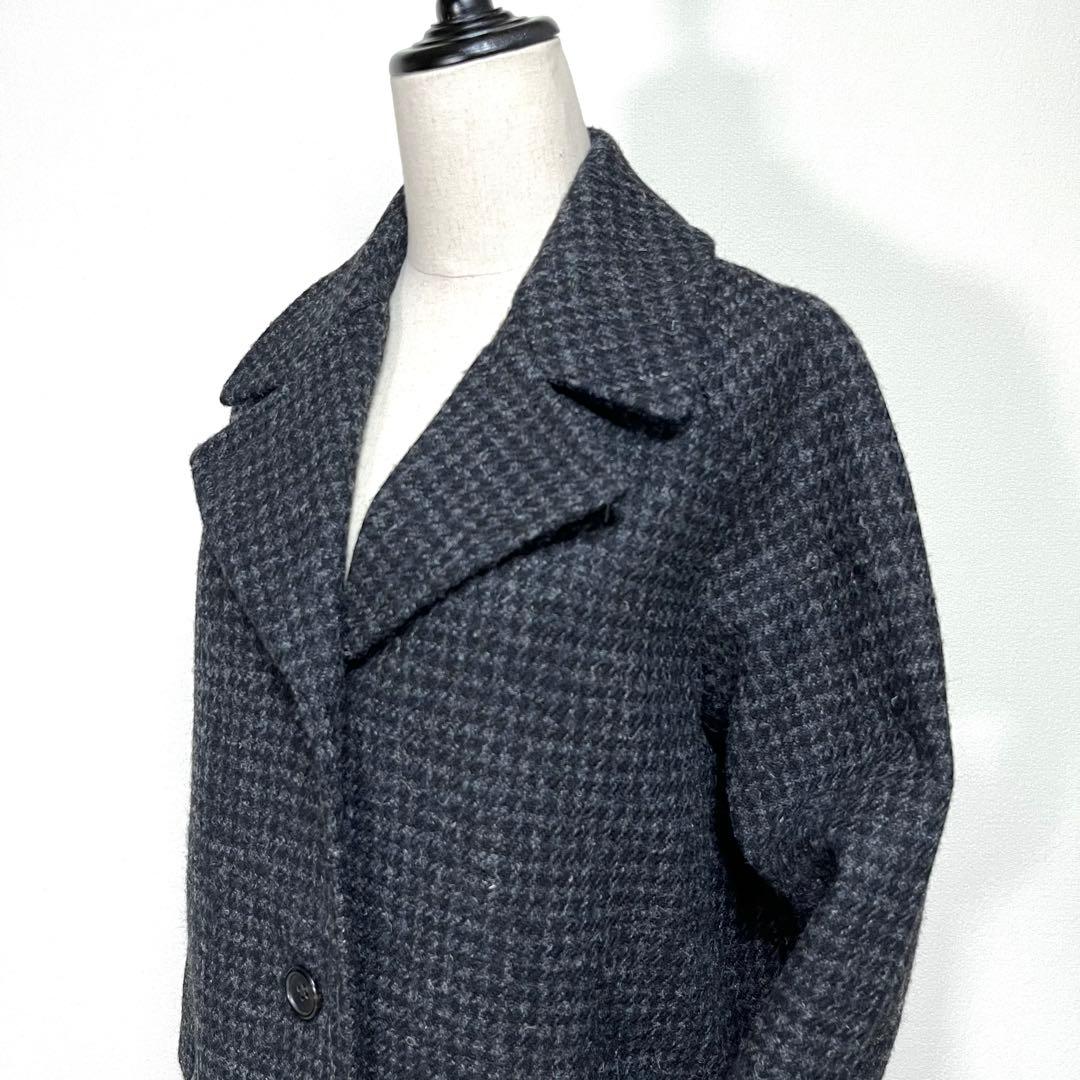 マーガレットハウエル ハリスツイード チェスターコート 格子柄 ウール I