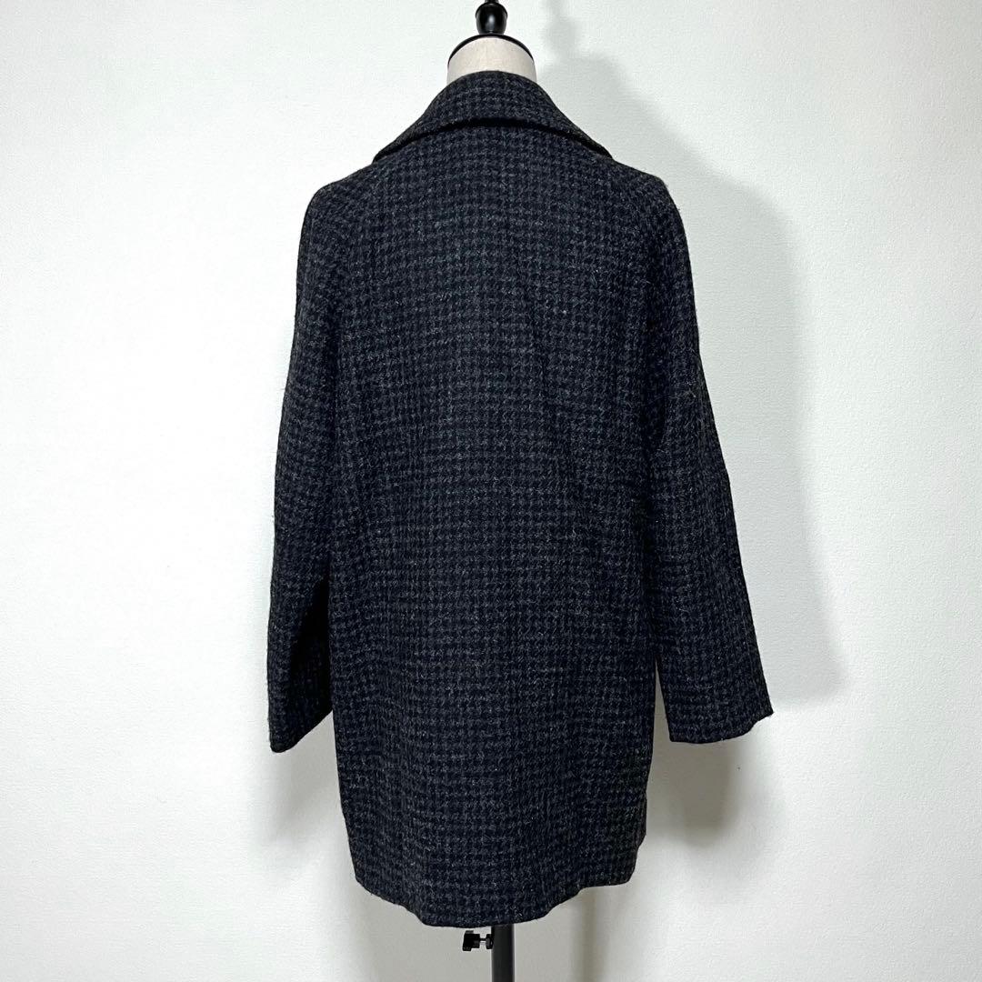 マーガレットハウエル ハリスツイード チェスターコート 格子柄 ウール I